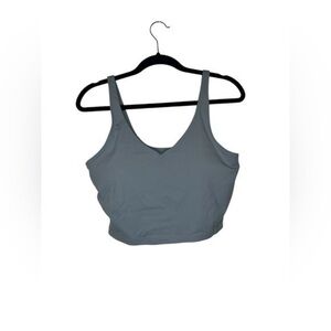 Women's Blue Crop Top with built in bra